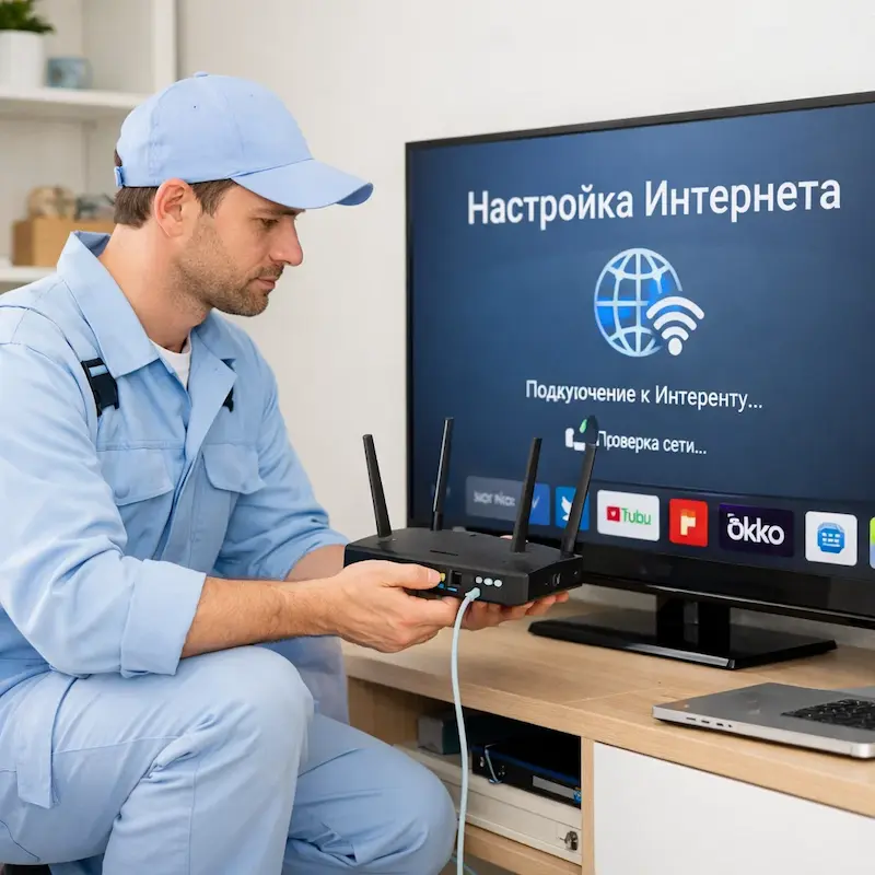 Настройка интернета на телевизоре в Балашихе