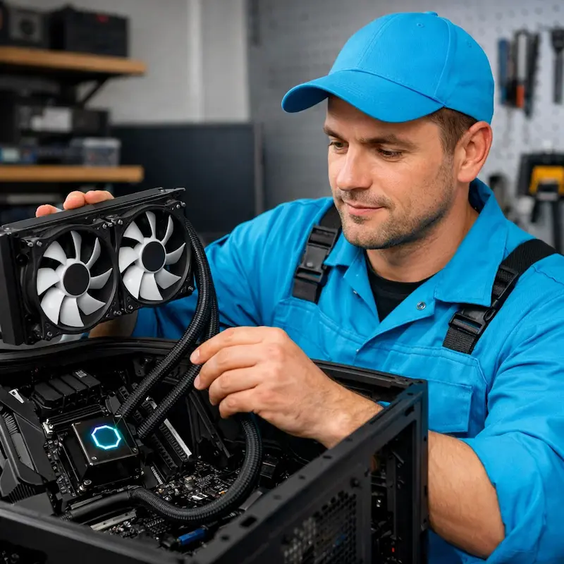 Установка водяного охлаждения на компьютер в Балашихе
